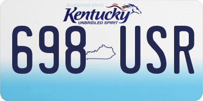 KY license plate 698USR