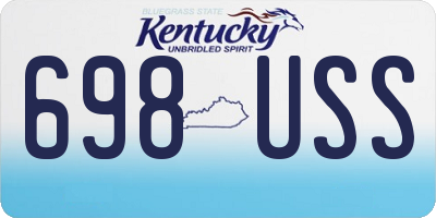 KY license plate 698USS