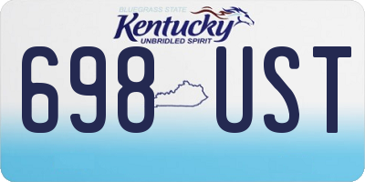 KY license plate 698UST