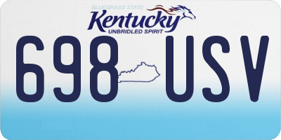 KY license plate 698USV