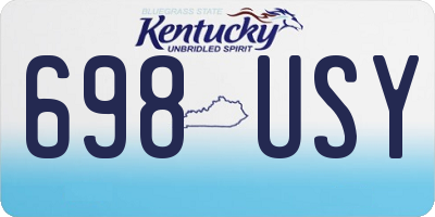 KY license plate 698USY