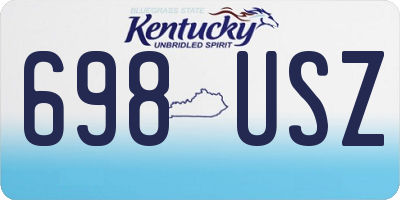 KY license plate 698USZ
