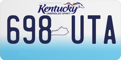 KY license plate 698UTA