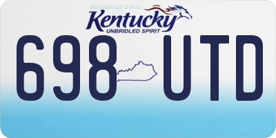 KY license plate 698UTD