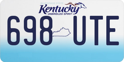 KY license plate 698UTE
