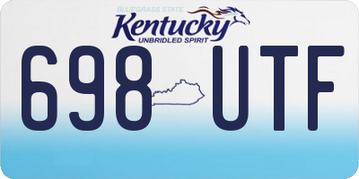 KY license plate 698UTF