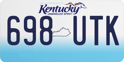 KY license plate 698UTK