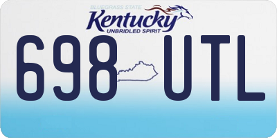 KY license plate 698UTL