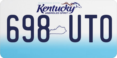 KY license plate 698UTO
