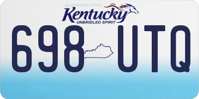 KY license plate 698UTQ