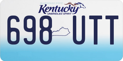 KY license plate 698UTT