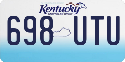 KY license plate 698UTU