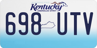 KY license plate 698UTV