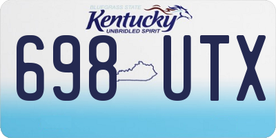 KY license plate 698UTX