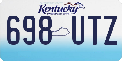 KY license plate 698UTZ