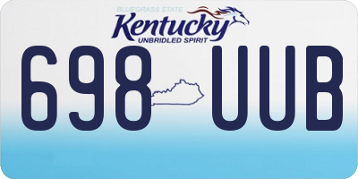 KY license plate 698UUB