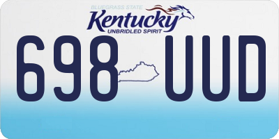 KY license plate 698UUD