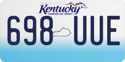 KY license plate 698UUE