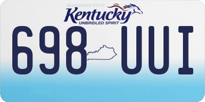 KY license plate 698UUI