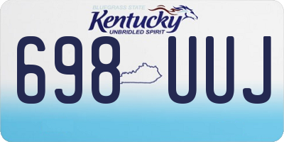 KY license plate 698UUJ