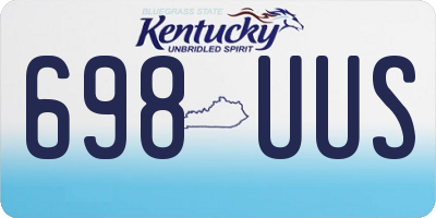 KY license plate 698UUS