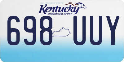 KY license plate 698UUY