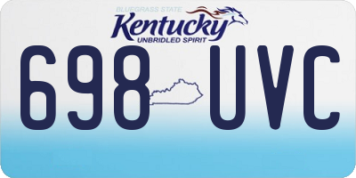 KY license plate 698UVC