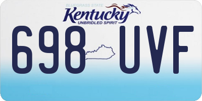 KY license plate 698UVF