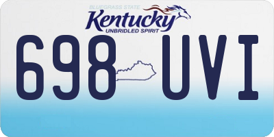 KY license plate 698UVI
