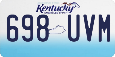 KY license plate 698UVM