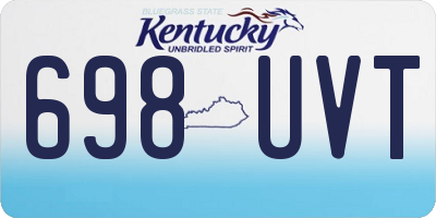 KY license plate 698UVT
