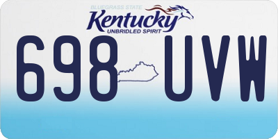 KY license plate 698UVW