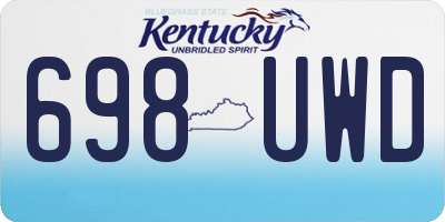 KY license plate 698UWD