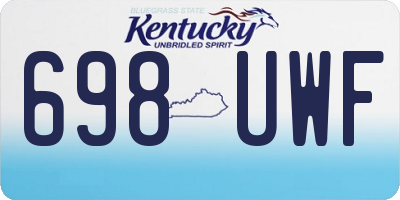 KY license plate 698UWF