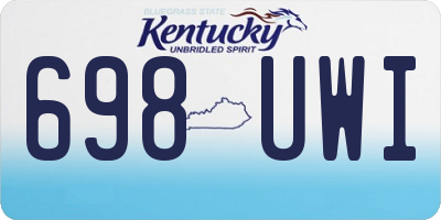 KY license plate 698UWI