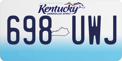 KY license plate 698UWJ