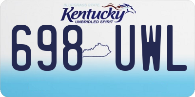 KY license plate 698UWL