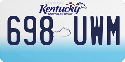 KY license plate 698UWM