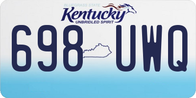 KY license plate 698UWQ