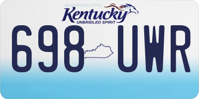 KY license plate 698UWR