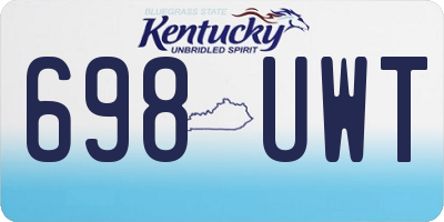 KY license plate 698UWT