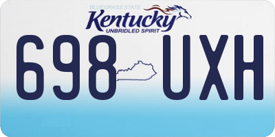 KY license plate 698UXH