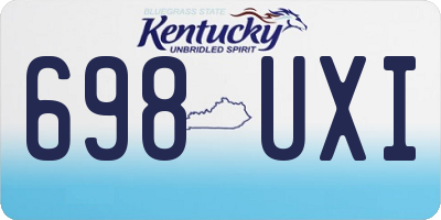 KY license plate 698UXI