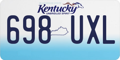 KY license plate 698UXL