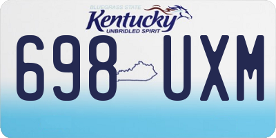 KY license plate 698UXM