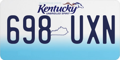 KY license plate 698UXN