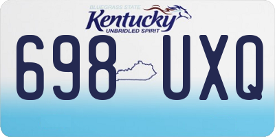 KY license plate 698UXQ