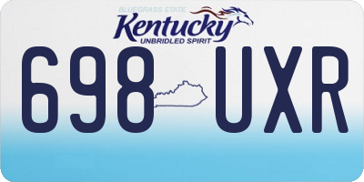 KY license plate 698UXR