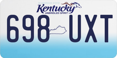 KY license plate 698UXT