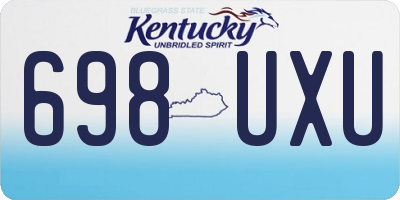 KY license plate 698UXU